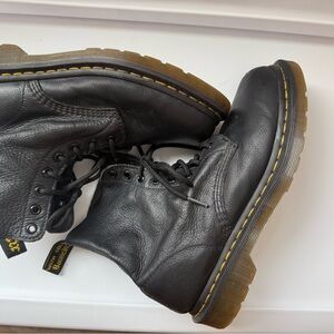 Dr. Martens Black Pebbled Leather Boots